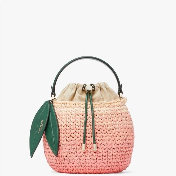 Kate Spade Polly MINI Convertible Backpack Peach~White Leather Purse SMALL Kate Spade Polly MINI Convertible Backpack Peach~White  main image 4